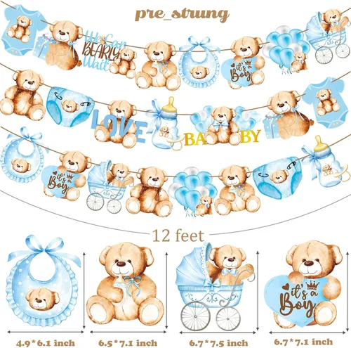 Miniatura 3 de Decoraciones de oso de peluche para baby shower, We Can Bearly Wait, decoraciones de fiesta de cumpleaños, guirnaldas y suministros temáticos de oso