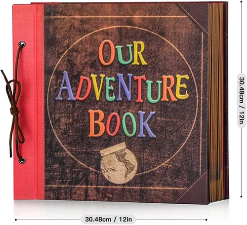 Miniatura 5 de Nuestro Libro de Aventuras de 12 x 12 pulgadas, Álbum de Recortes Grande Hecho a Mano, Libro de Recortes de Viaje, 60 páginas, álbum DIY