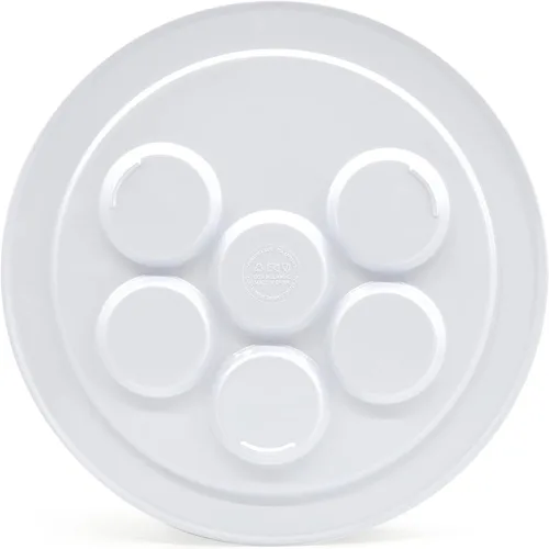 Miniatura 2 de The Dreidel Company Plato Seder de melamina de Pascua infantil con diseño de 10 plagas, Kaarah tradicional para pesaj de 9 pulgadas (paquete de 3)