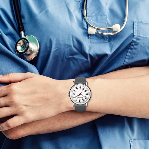Miniatura 7 de GOLDEN HOUR Reloj de enfermera impermeable para profesionales médicos, estudiantes, mujeres y hombres, esfera luminosa de fácil lectura, 24 horas