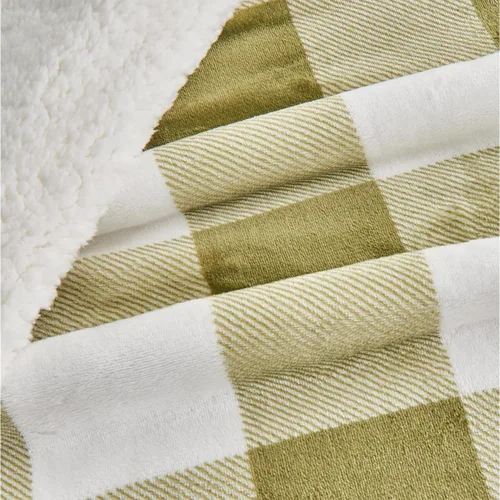 Miniatura 7 de Great Bay Home Manta de felpa de terciopelo y forro polar sherpa, manta gruesa para silla, sofá o cama. Manta cálida, reversible y suave. Colección