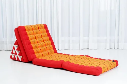 Miniatura 6 de Leewadee Cómodo colchón japonés de suelo, cama tailandesa con cojín triangular, colchón futón, tapete de masaje tailandés extra largo, 89 x 20 Sf02