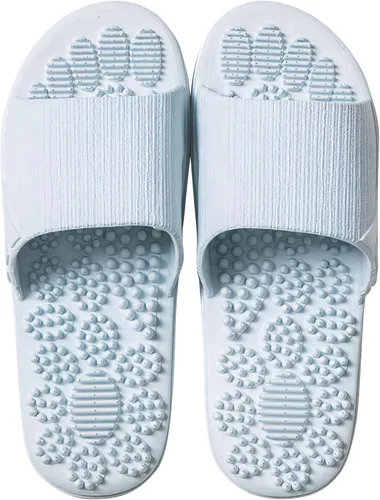 Acupressure Massage Slippers Therapeutic Reflexology Sandals for Foot Acupoint Massage Shiatsu Arch Pain Relief Non-Slip Massage Shoes for Bath Azul