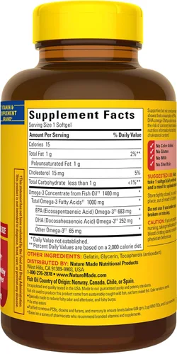 Miniatura 8 de Nature Made Burp Less Ultra Omega 3 Suplementos de Aceite de Pescado, 1400mg de Aceite de Pescado Omega 3 como Ésteres de Etilo para Apoyo a