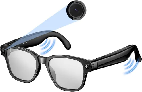 Lentes de cámara inteligente para fotos, audio y videos, grabación HD de 8 MP, batería 7H, gafas ligeras de cámara AI para hombres y mujeres,