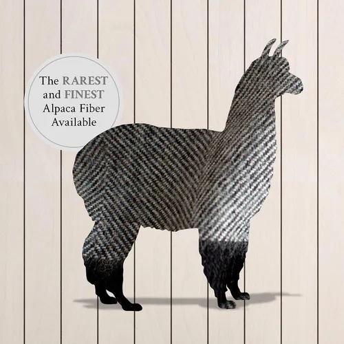 Miniatura 6 de Tejido de espiga de lana de alpaca 100% bebé - Manta de producción limitada de origen ético más cálida que la lana - Manta decorativa cómoda