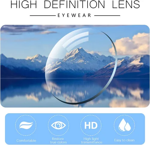 Miniatura 5 de 2 pares de anteojos de lectura bifocales transparentes sin montura con bloqueo de luz azul, lectores para hombres y mujeres, anteojos muy cerca