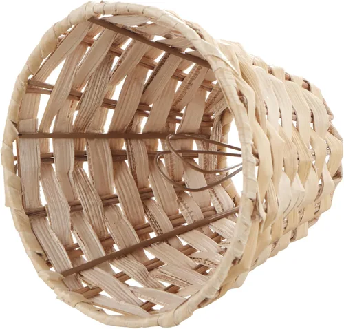 Miniatura 2 de Aspen Creative 51001-1, pantalla de lámpara de araña con clip, hoja de plátano natural, parte superior de 3 pulgadas x 6 pulgadas inferior x 4-3/4