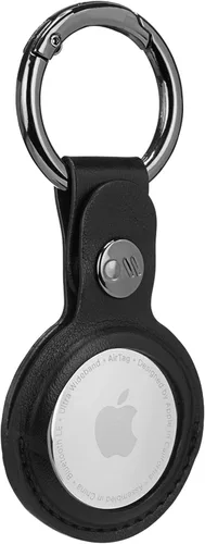 Case-Mate Llavero AirTag – Llavero de cuero vegano duradero con clip de anillo resistente – Funda protectora para AirTag para collar de perro,