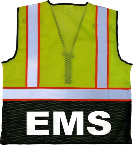 Miniatura 2 de Chaleco de seguridad EMS Survivor, Tipo R Clase 2, logotipos reflectantes con bolsillo trasero gigante.