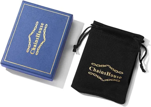 Miniatura 7 de ChainsHouse Collar Magen Star of David para hombres y mujeres, acero inoxidablechapado en oro de 18 quilates, colgante de etiqueta de perro judío