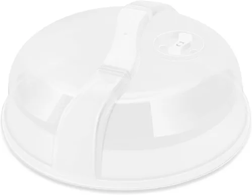 Miniatura 10 de Flexzion Funda pequeña de 10 pulgadas para salpicaduras de microondas, sin BPA, con ventilación de vapor ajustable, apta para lavavajillas