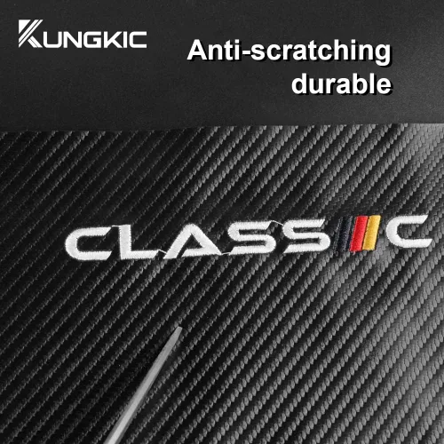 Miniatura 4 de KUNGKIC Para Benz GLA 2016-2019 - Almohadilla antipatadas para puerta de automóvil, calcomanías protectoras para interiores, accesorios de imitación
