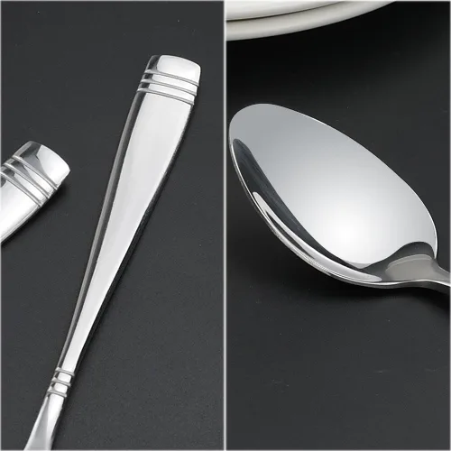 Miniatura 7 de Obstnny Cucharas de cena de acero inoxidable, 8 pulgadas, juego de 12