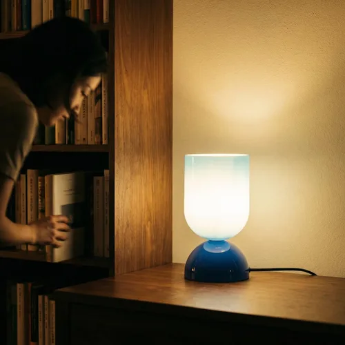 Miniatura 7 de Lámpara de mesa de cristal moderna de 8.9 pulgadas para sala de estar, lámparas de escritorio regulables para dormitorio, lámpara de mesita de noche
