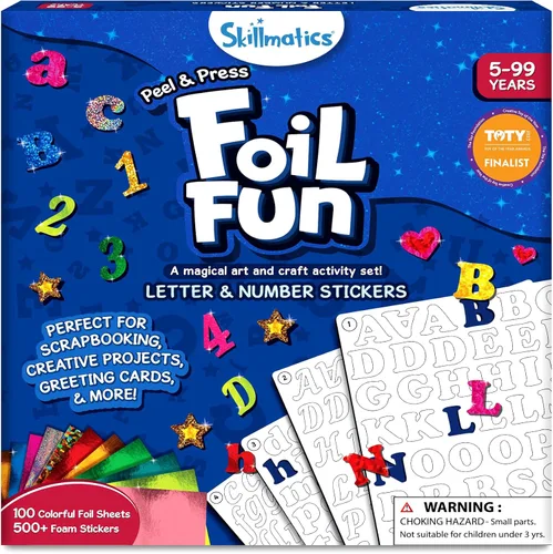 Miniatura 10 de Skillmatics Foil Fun - Vestirse, Arte sin Desorden para Niños, Kits de Manualidades y Suministros, Actividad Creativa DIY, Juguetes de Viaje