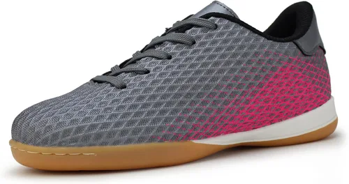 Hawkwell Tacos deportivos unisex con cordones para niños y niñas zapatos de fútbol para entrenamiento de interiores niñoniño pequeñoniño grande