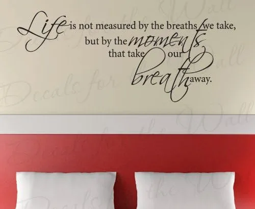 La vida no se mide por el breaths tomamos sino por los momentos que TAKE IT Away – Mark Twain Inspirational Motivational Inspiring – Vinilo