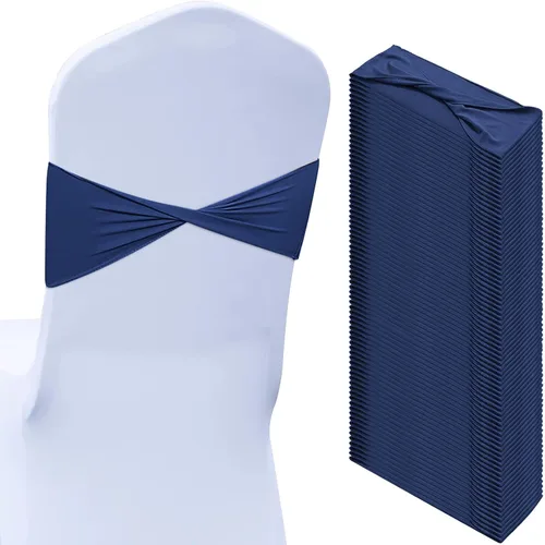 Miniatura 19 de Kinlop 50 Piezas Bandas de Spandex para Sillas Lazos Bandas para Sillas Bandas Deslizantes para Fundas Bandas Elásticas Lazos Sin Hebilla