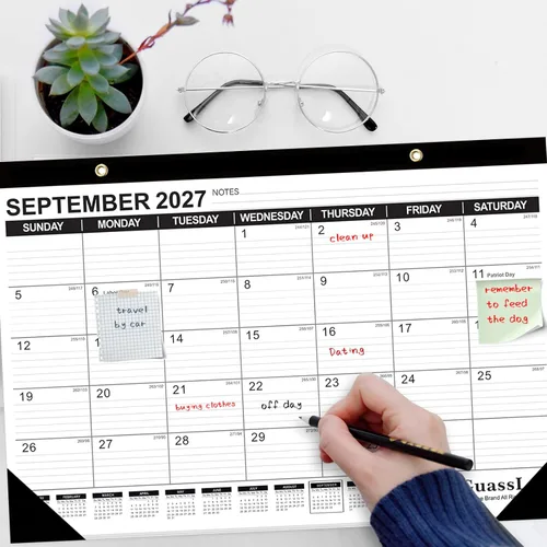 Miniatura 6 de GuassLee Calendario de escritorio 2026-2027 – Calendario de escritorio de 17 x 11.5 pulgadas, 18 meses, desde enero de 2026 hasta junio de 2027