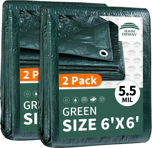 Miniatura 92 de RAINDEWAY Tarps - Lona impermeable de color azul de 4 x 16 pies de grosor, resistente a desgarros, multiusos, para techo, campamento, automóvil