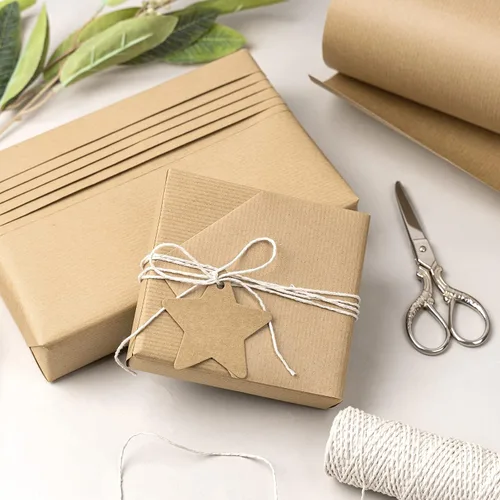 Miniatura 3 de RUSPEPA Rollo de papel kraft marrón – 17.5 pulgadas x 32.8 pies – Papel de estraza forrado teñido reciclable perfecto para manualidades, arte