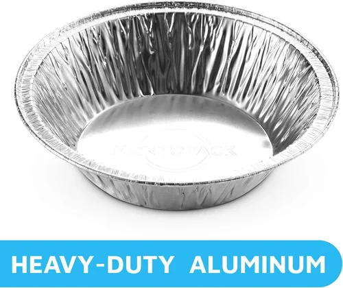 Miniatura 2 de MontoPack - 100 sartenes desechables de aluminio de 5" para tartas y pasteles Sartén redonda de 5 pulgadas para hornear mini tartas personales