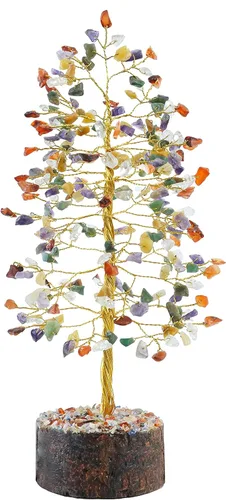 Miniatura 4 de Árbol de cristal de mezcla de chakras, piedras preciosas y cristales, curación de chakras, Feng Shui, árbol de meditación, árbol de piedras