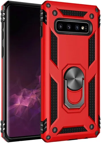 Miniatura 8 de Funda de grado militar para Samsung Galaxy S10 Plus 360 con anillo giratorio de metal con soporte de soporte magnético integrado para montaje
