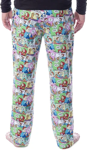 Miniatura 2 de Nickelodeon Mens Garfield and Jon Classic Comic Strip Lounge Pajama Pants