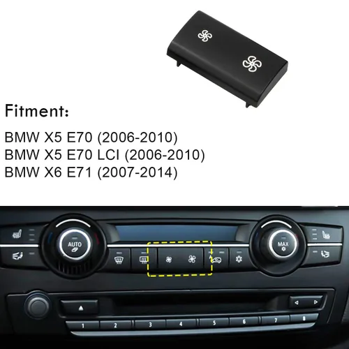 Miniatura 3 de Moonlinks Reemplazo de botón de ciclo interno F30, tapa protectora de botón de recirculación de aire compatible con BMW Serie 1 F20/F21, 2 Series
