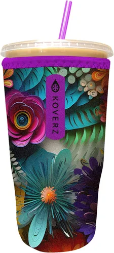 Miniatura 83 de Funda Koverz para café helado, funda aislante de neopreno para taza, se ajusta a una taza de café de 32 Oz., lavable y reutilizable, accesorios