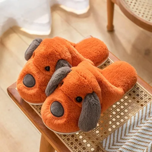 Miniatura 2 de Pantuflas cálidas y acogedoras de algodón para mujer para interiores para el hogar Antideslizantes Cálidos Zapatos De Confinamiento Dibujos Animados