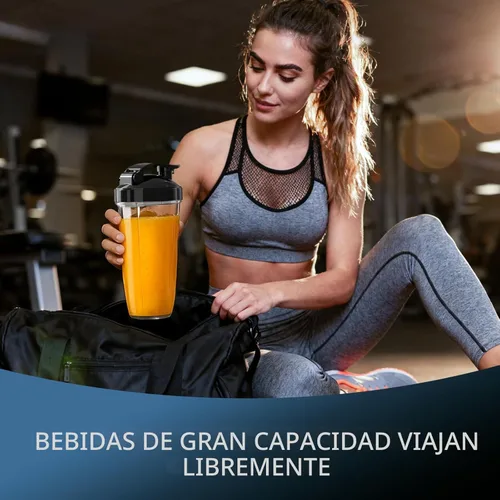 Miniatura 8 de Nahida Licuadora para batidos, licuadora de batidos de 1200 W para triturar hielo, licuadoras con (2) cuchillas de 6 aletas, licuadoras personales