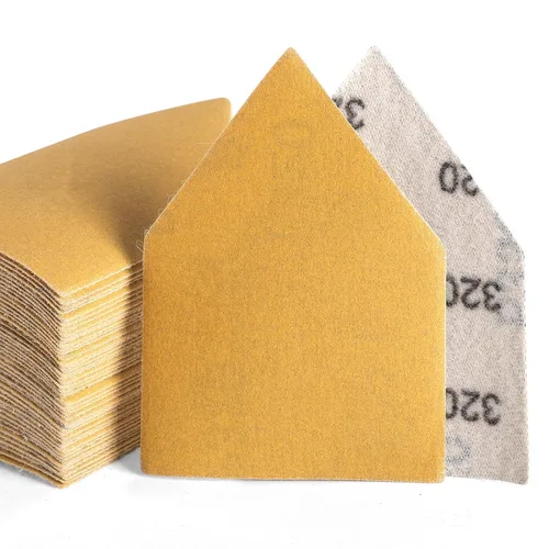 Miniatura 7 de POLIWELL 50 hojas de lijado triangulares de grano 40 de 3.543 in x 2.559 in, reemplazo de gancho y bucle, accesorios para lijadora de detalles