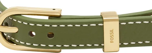 Miniatura 2 de Fossil - Pulsera de acero inoxidable y cuero genuino para mujer