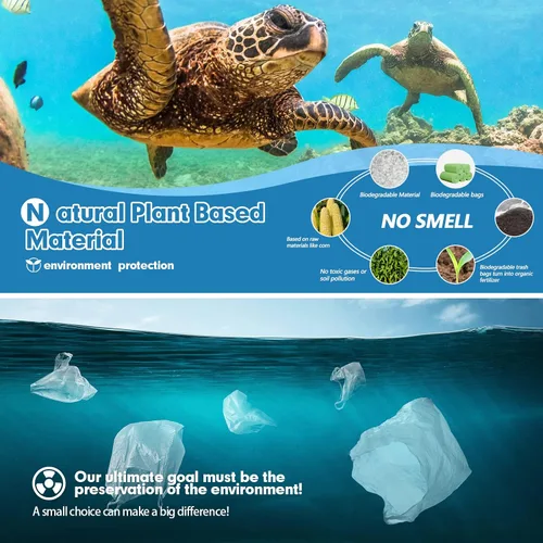 Miniatura 5 de 110 bolsas de basura pequeñas biodegradables, extragruesas y fuertes, bolsas de basura pequeñas sin perfume, bolsas de basura pequeñas sin perfume