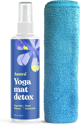 Miniatura 6 de ASUTRA Paquete de spray limpiador para esterillas de yoga (lavanda pacífica), 4 onzas líquidas (paquete de 2), sin residuos resbaladizos, aceites