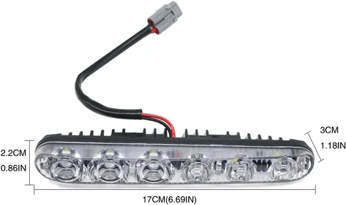 Miniatura 4 de Juego de 2 piezas de luces LED de alta potencia para conducción diurna, faros antiniebla LED para coche, ajuste universal Blanco