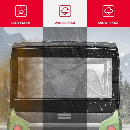Miniatura 2 de KEMIMOTO Teryx - Parabrisas trasero suave compatible con Kawasaki Teryx 4 800 2013-2025, suave ventana trasera completa, transparente, a prueba