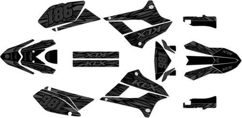 Miniatura 8 de Kit de gráficos para Kawasaki KLX250 2008-2020 y KLX300SM 2021-2023 Twitch Series Azul 9 mil - Easy Go - Adhesivo para motocicleta Dirt Pit Bike