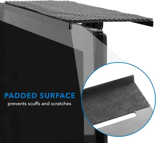 Miniatura 7 de Mount-It! Estante superior de TV para TV montado en la pared, estante superior de TV ajustable sin taladrar para caja de cable y dispositivos
