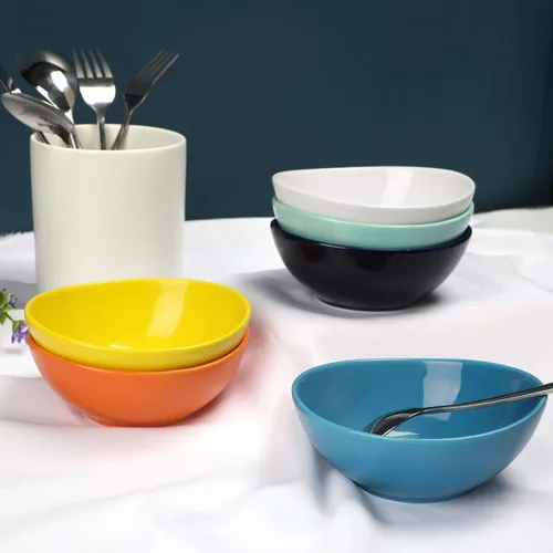 Miniatura 4 de amHomel - Juego de tazones de postre de 10 oz, 18 oz y 28 oz, de porcelana, para postres y aperitivos, tazones para comida de niños