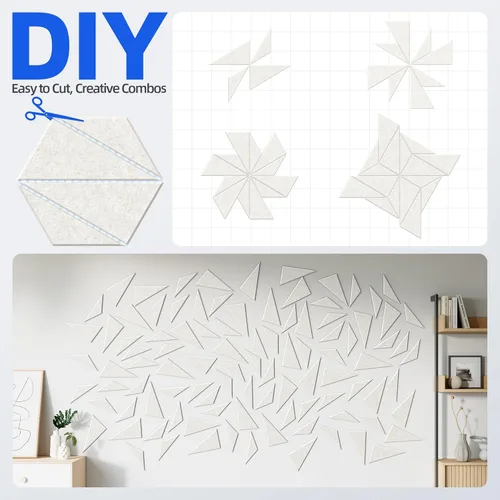 Miniatura 4 de Paquete de 12 paneles acústicos con paneles autoadhesivos de espuma a prueba de sonido de 12 x 10 x 0.4 pulgadas para paredes, paneles de pared