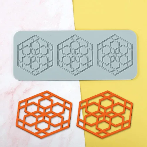 Miniatura 2 de TUKE Moldes de silicona con hojas 3D, para pastel de flores, fondant, hojas de abeja, moldes de pastelería, molde de encaje hueco de chocolate