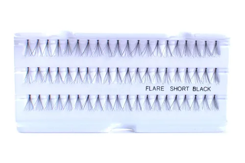 Miniatura 29 de 100 pares de pestañas postizas 100% cabello humano negro natural #747S Negro-747S