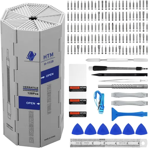 HengTianMei Juego de destornilladores de precisión 142 en 1, kit de herramientas de reparación magnética profesional para computadora, laptop, Xbox,