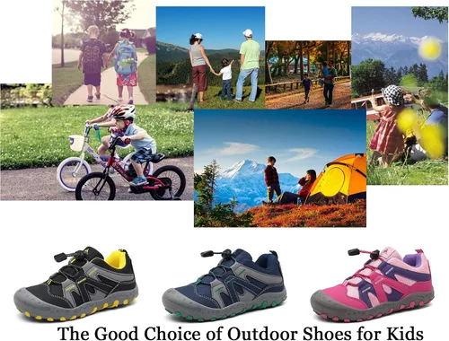 Miniatura 7 de Mishansha - Zapato deportivo de senderismo para niños y niñas antigolpes antideslizantes para caminar al aire libre y correr