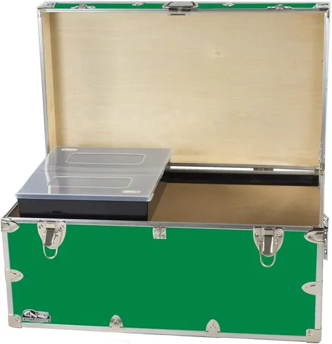 Miniatura 5 de C&N Footlockers - Baúl de almacenamiento grande con bandeja - Fabricado en los Estados Unidos - Solo casillero de acero en Amazon - Cofre duradero