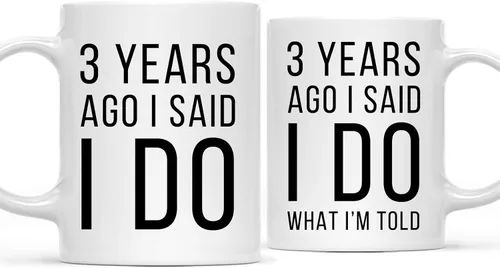 Miniatura 40 de Andaz Press Divertida taza de café de 11 onzas para parejas con texto en inglés "I Said I Do, I Said I Do What I'm Told", paquete de 2 con caja